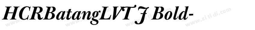 HCRBatangLVT J Bold字体转换